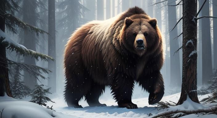 DreamShaper v8: Grizzly Bear 