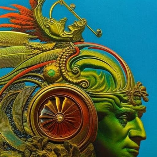 Oil Paint in the style of Albrecht Durer, Max Ernst AI Generated