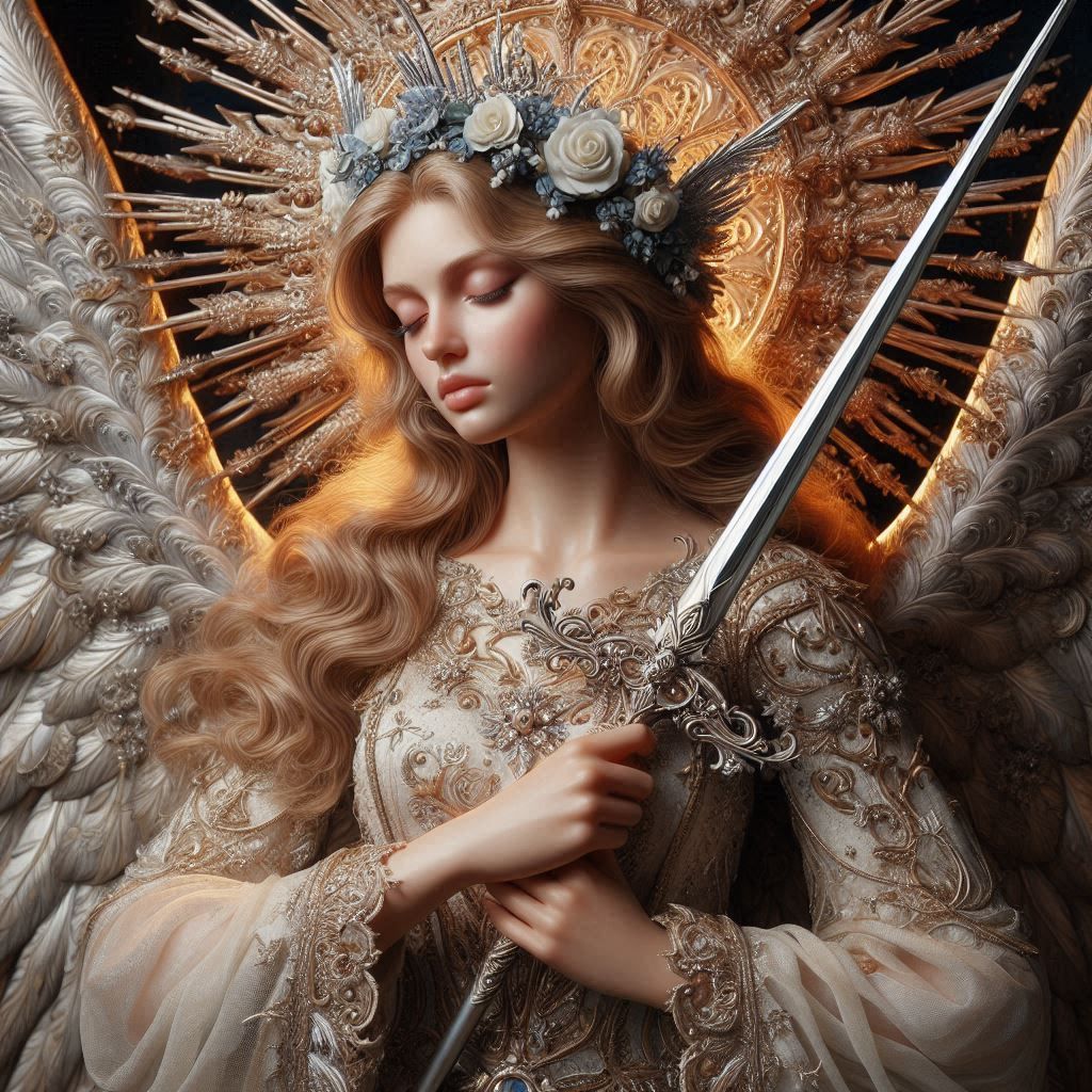 angel holding a sword