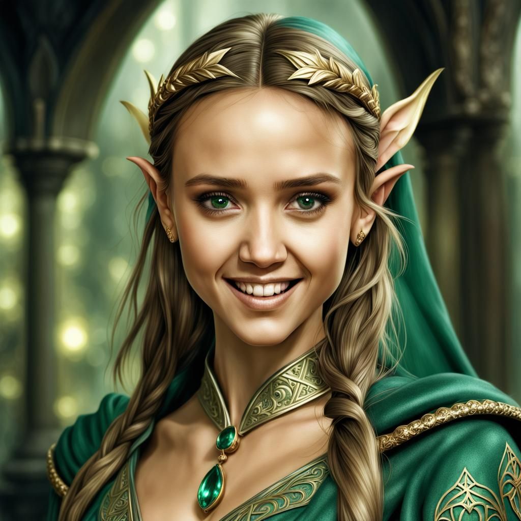 Jessica Alba as Elven Mage (Real Cartoon) - AI Generated Artwork ...