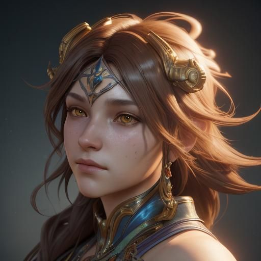 Cosmic Battle Scene Inspired by League of Legends