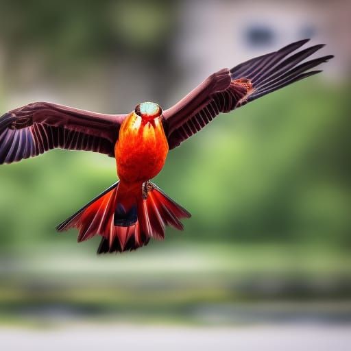 colorful bird flying