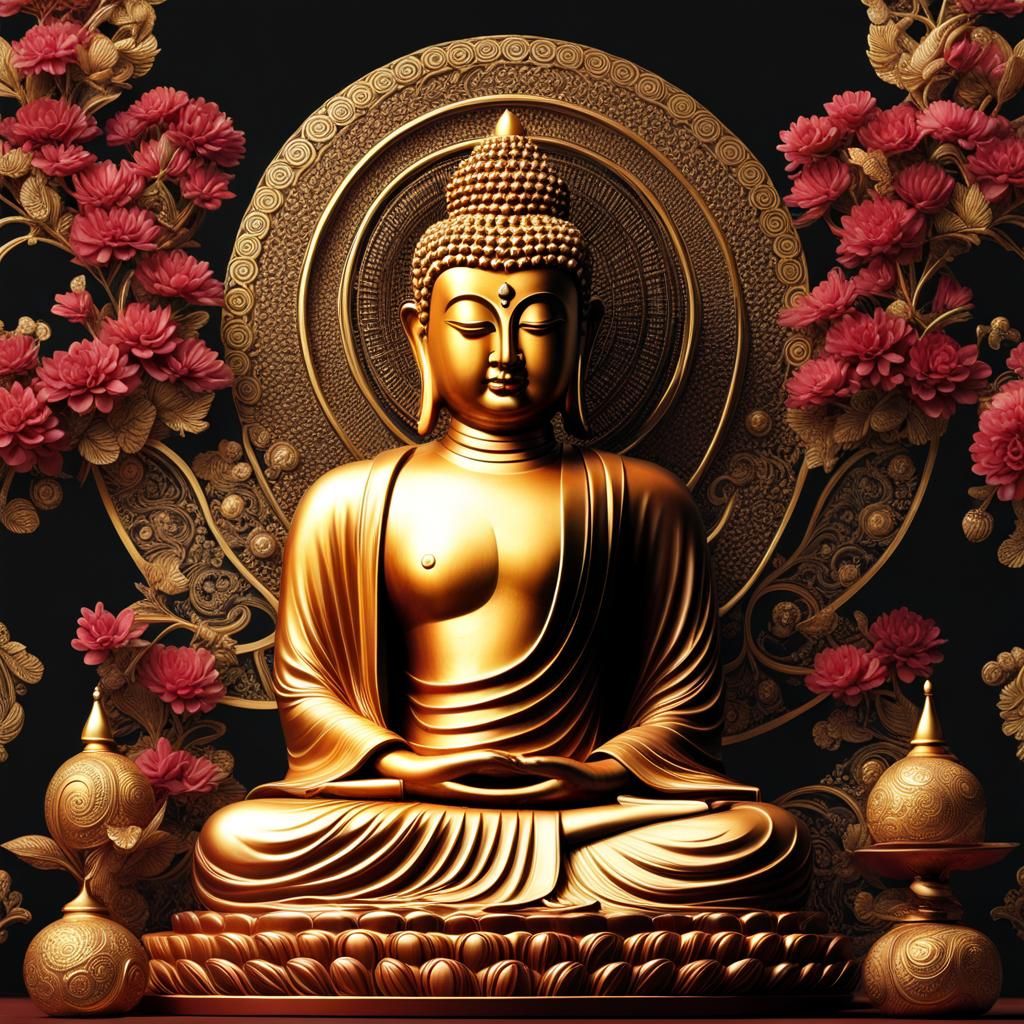 (Buddha as a modern man during modern times exploring the wo...