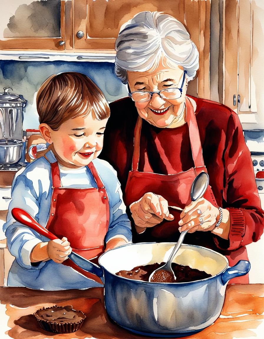 Making Brownies with Grandma