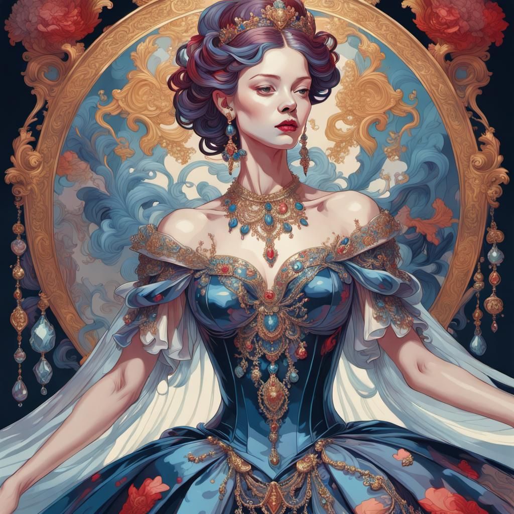 Naomi, Renaissance Queen in ornate ballgown - AI Generated Artwork ...