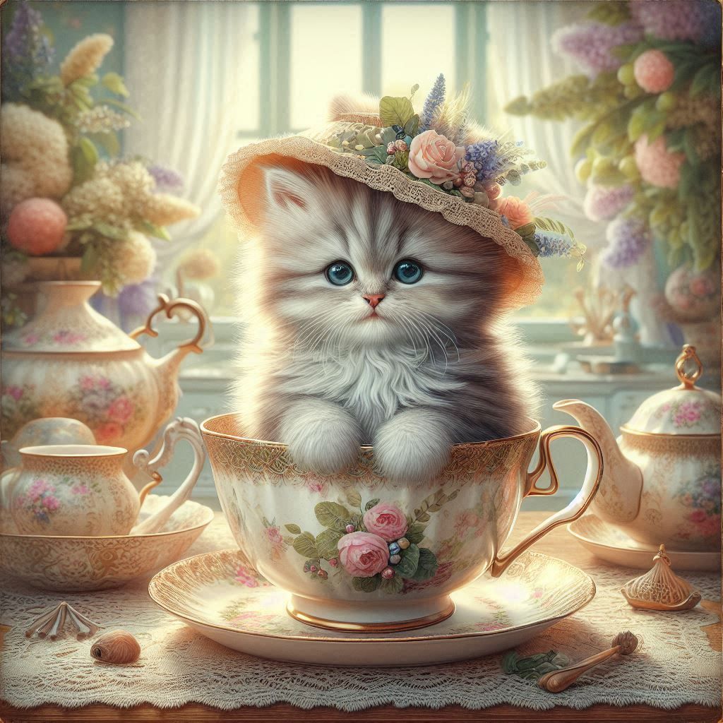 Kitten in a Teacup
