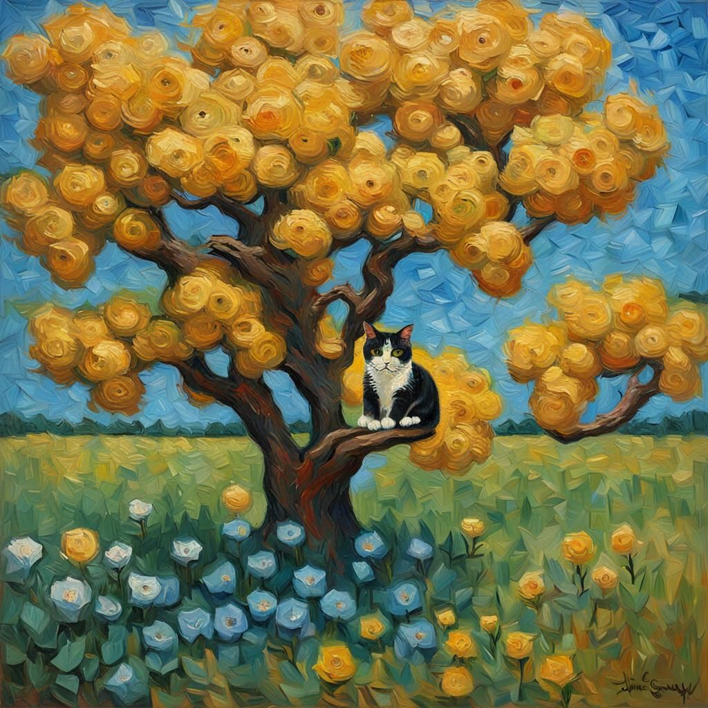 Cat in a tree