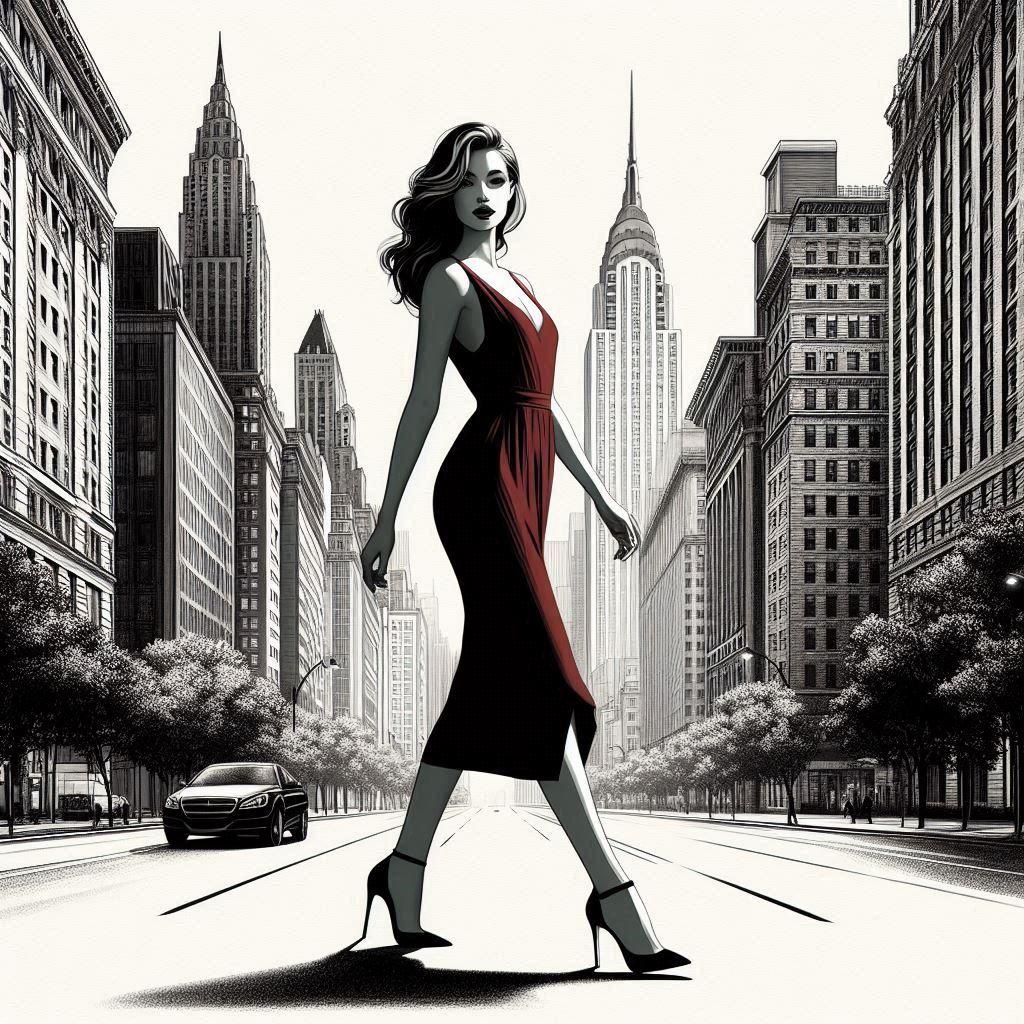 Fashion semi lineart