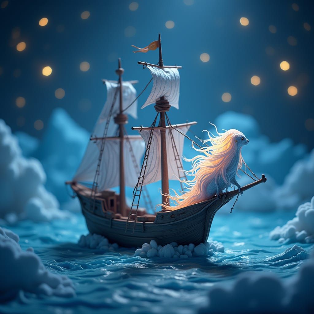 A cascade of stardust takes flight, each particle shimmering with iridescent light, creating a swirling vortex of cosmic...