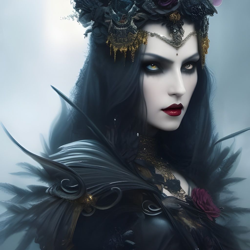 Beautiful demon vampire Queen - AI Generated Artwork - NightCafe Creator