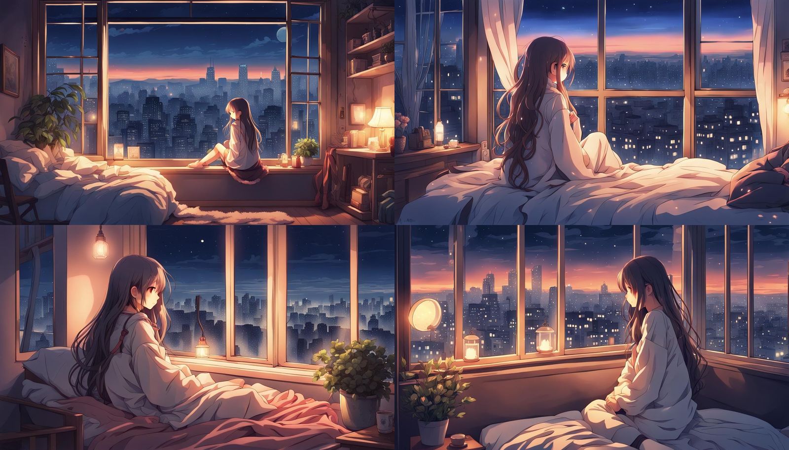 Lofi style very high quality clear image, dreamy, girl with ...