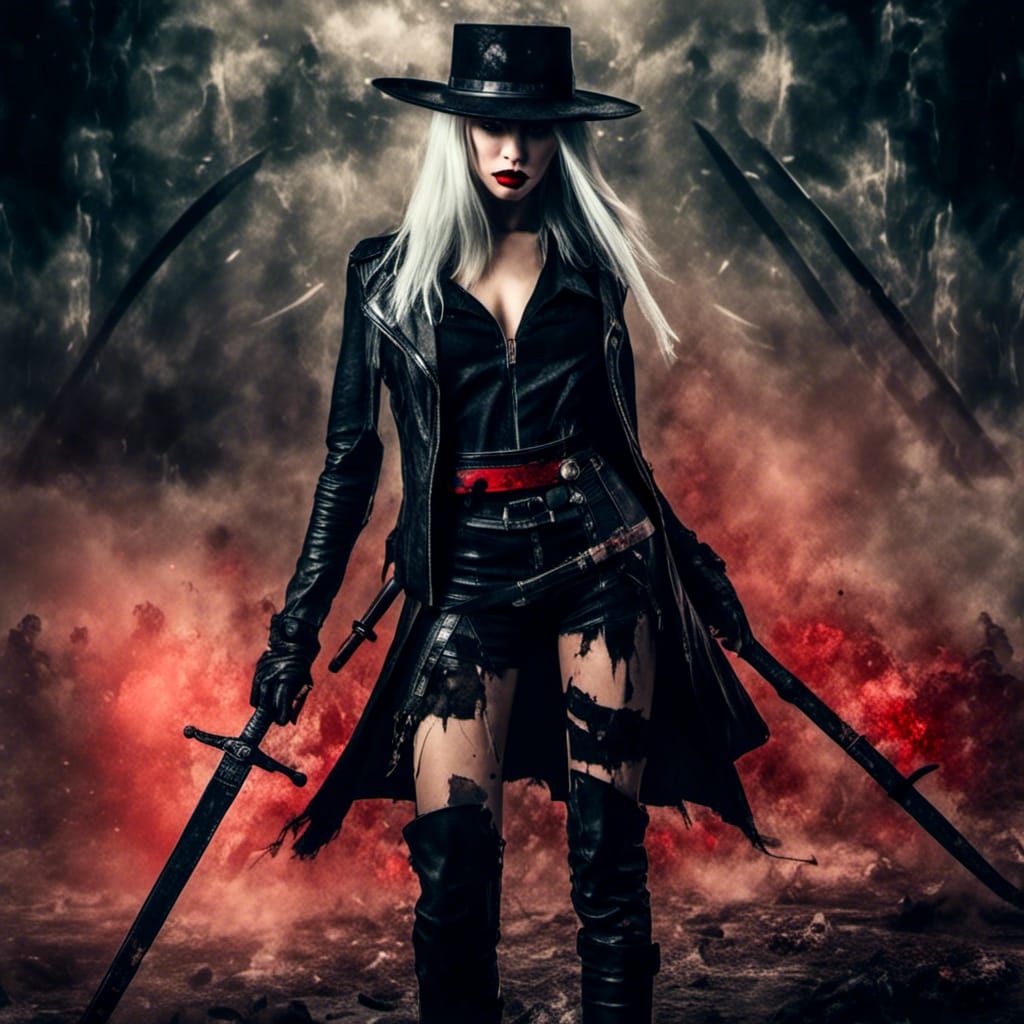 The woman with blades