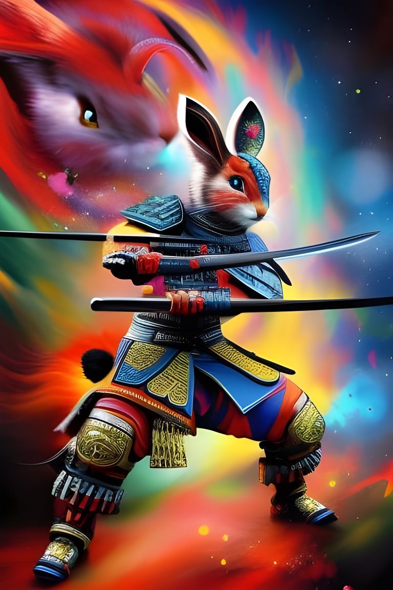 Samurai bunny   by @BunnyBear 
