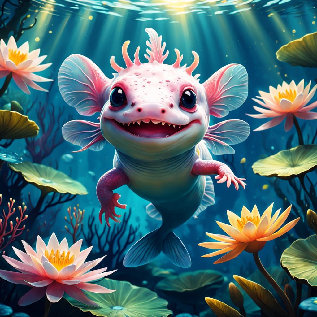 cute Axolotl   by @Jeremiah Lester Peter