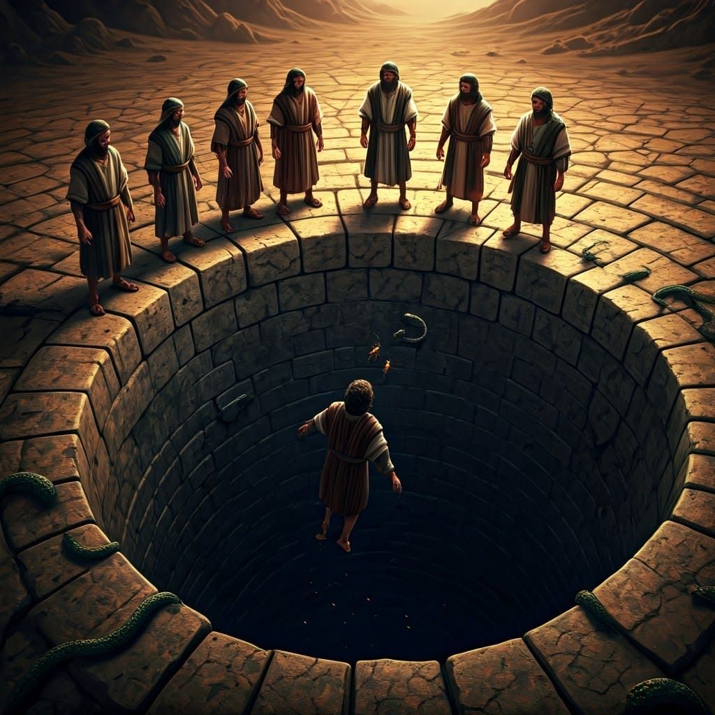 Righteous Brothers of Jacob Cast Joseph into the Desert Well