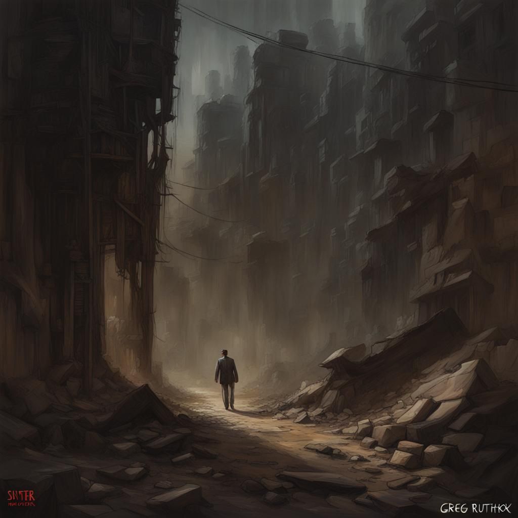 Sinister Portrait of Benjamin Netanyahu in Dark Fantasy Styl...