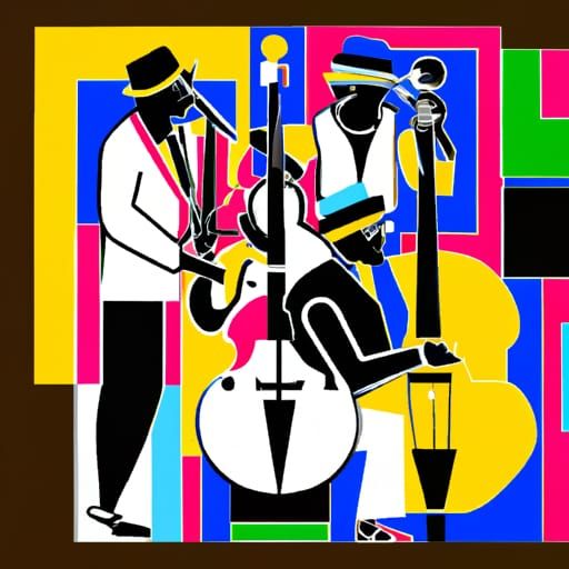 Jazz musicians playing their instruments