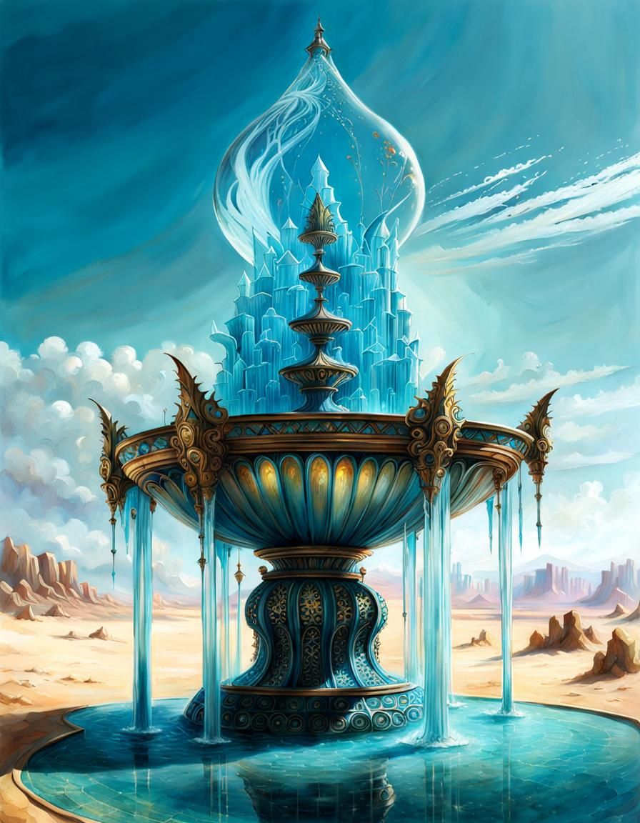 Фонтан в пустыне  by @Flo