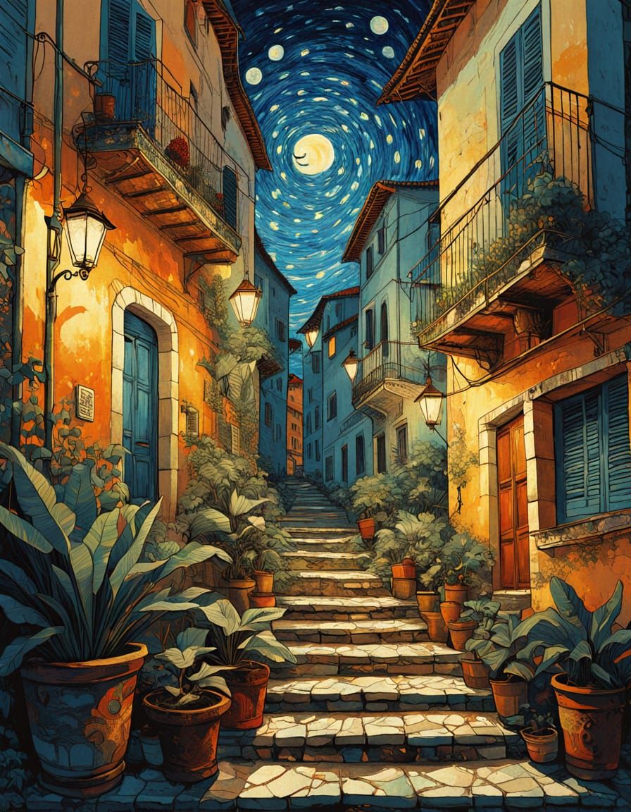 pedestrian way in Todi  by @Summerchild