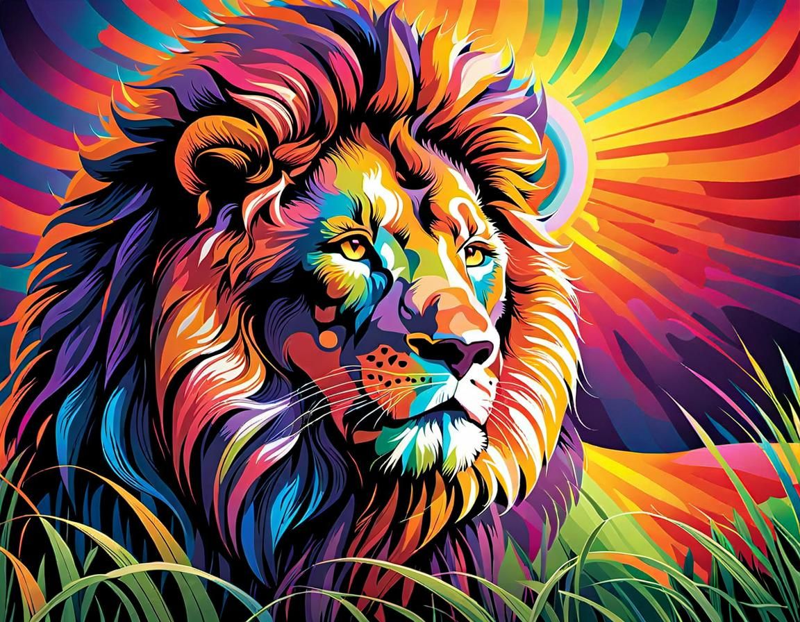 high quality, A beautifully designed lion emerges,from the g...