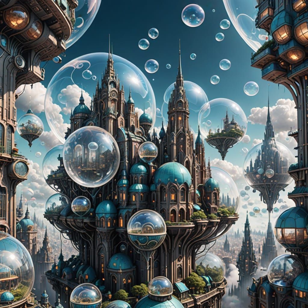 Spires and Bubbles   by @JokeStirrer