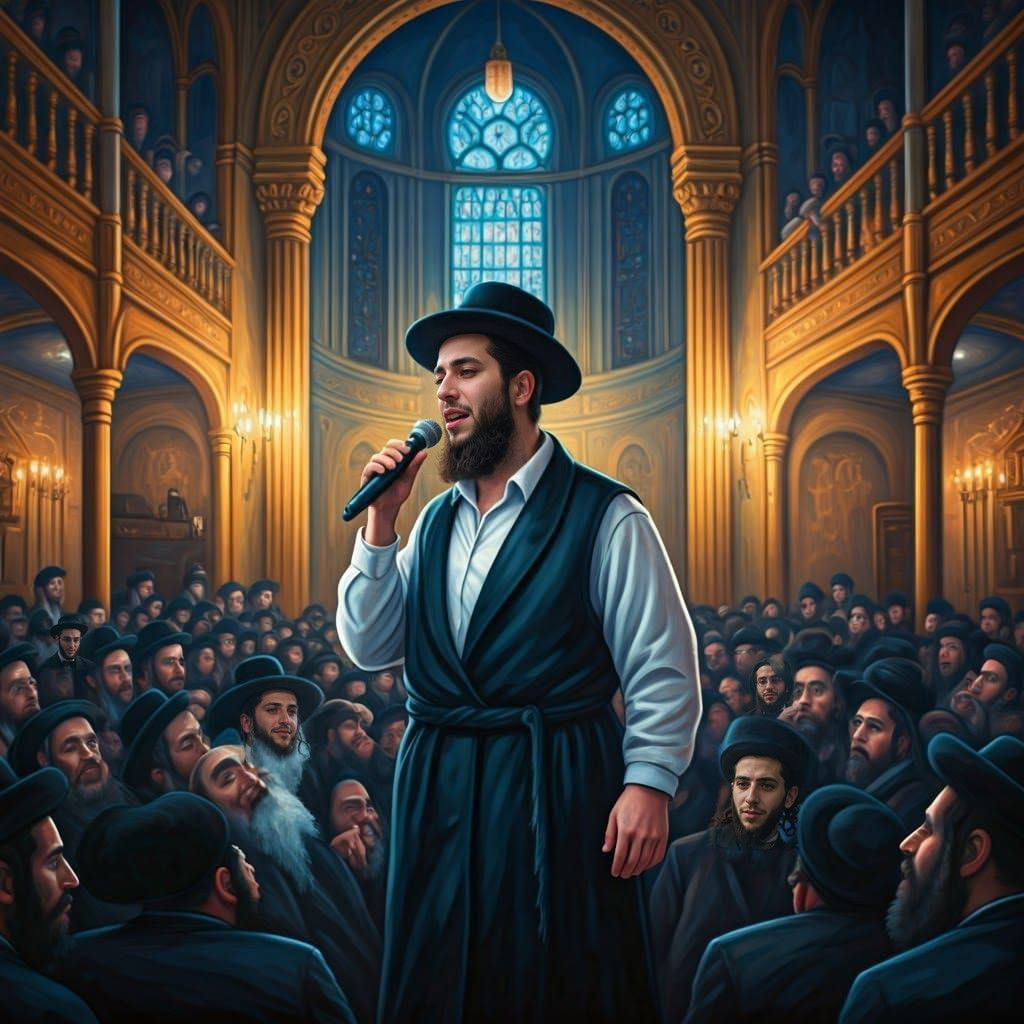 Hasidic Singer Performs in Ultra-Orthodox Hanukkah Concert