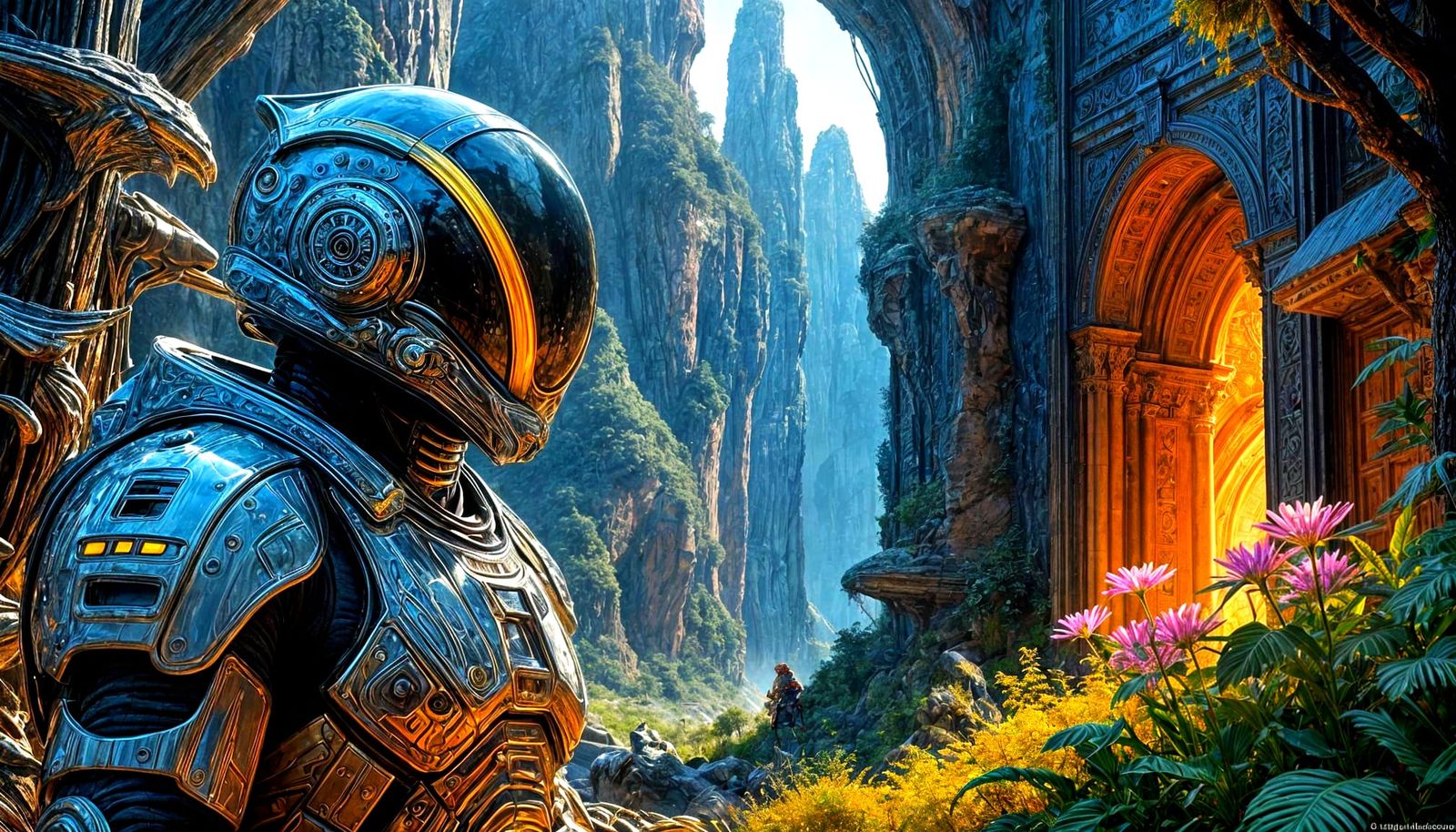 No-Theme Thursday: astronaut discovers an ancient, overgrown temple,  by @Lennis