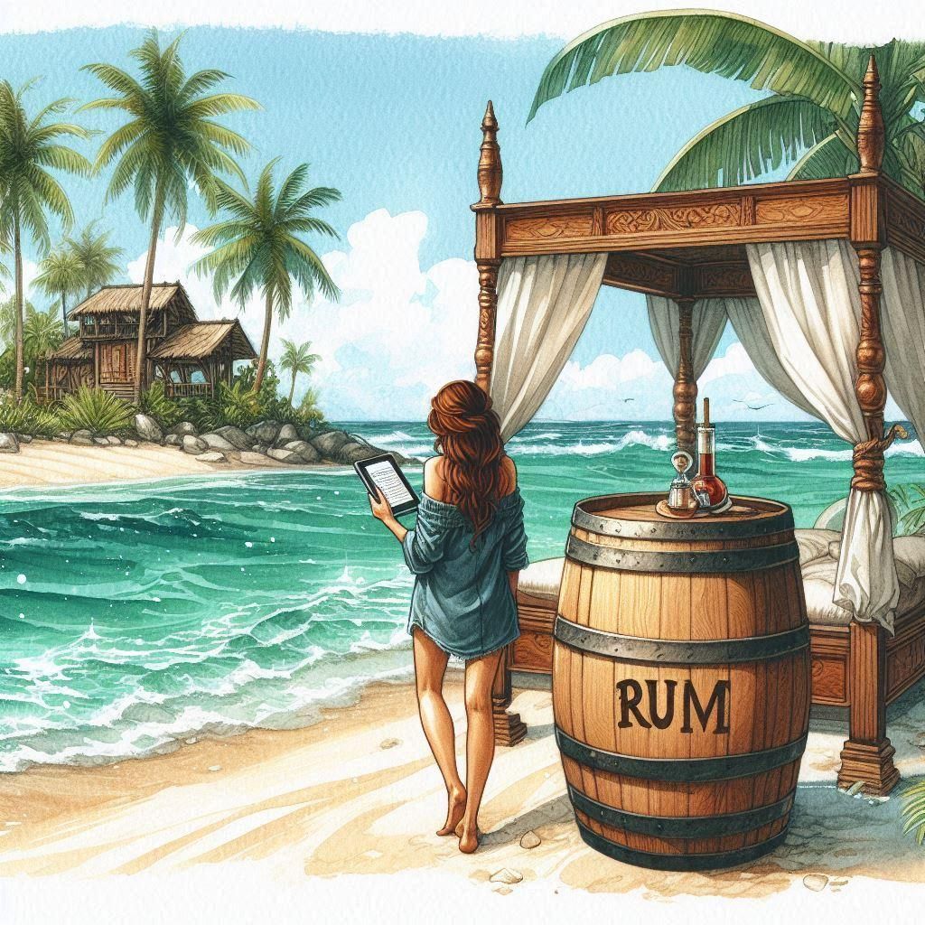 My Kindle, my bed, and medicinal rum. I'm good for a while.