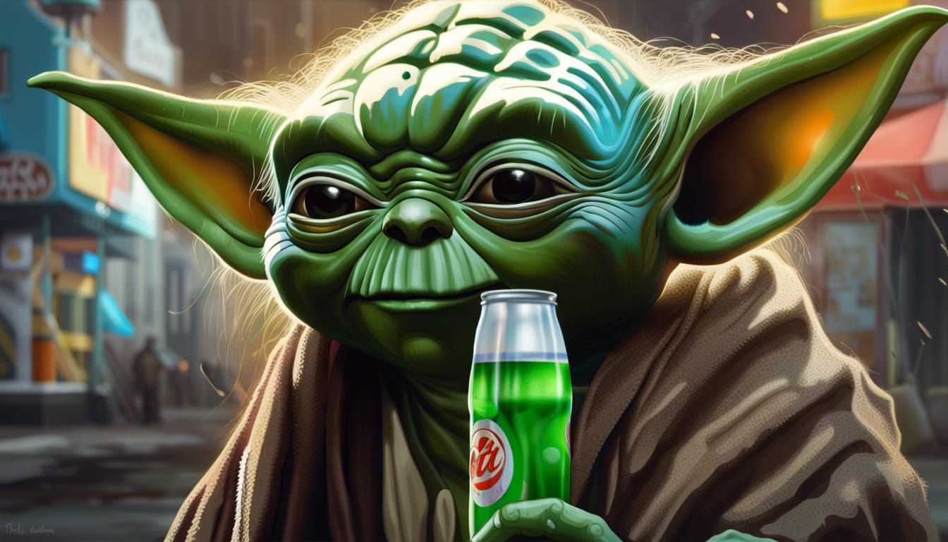 Yoda with a soda in North Dakota