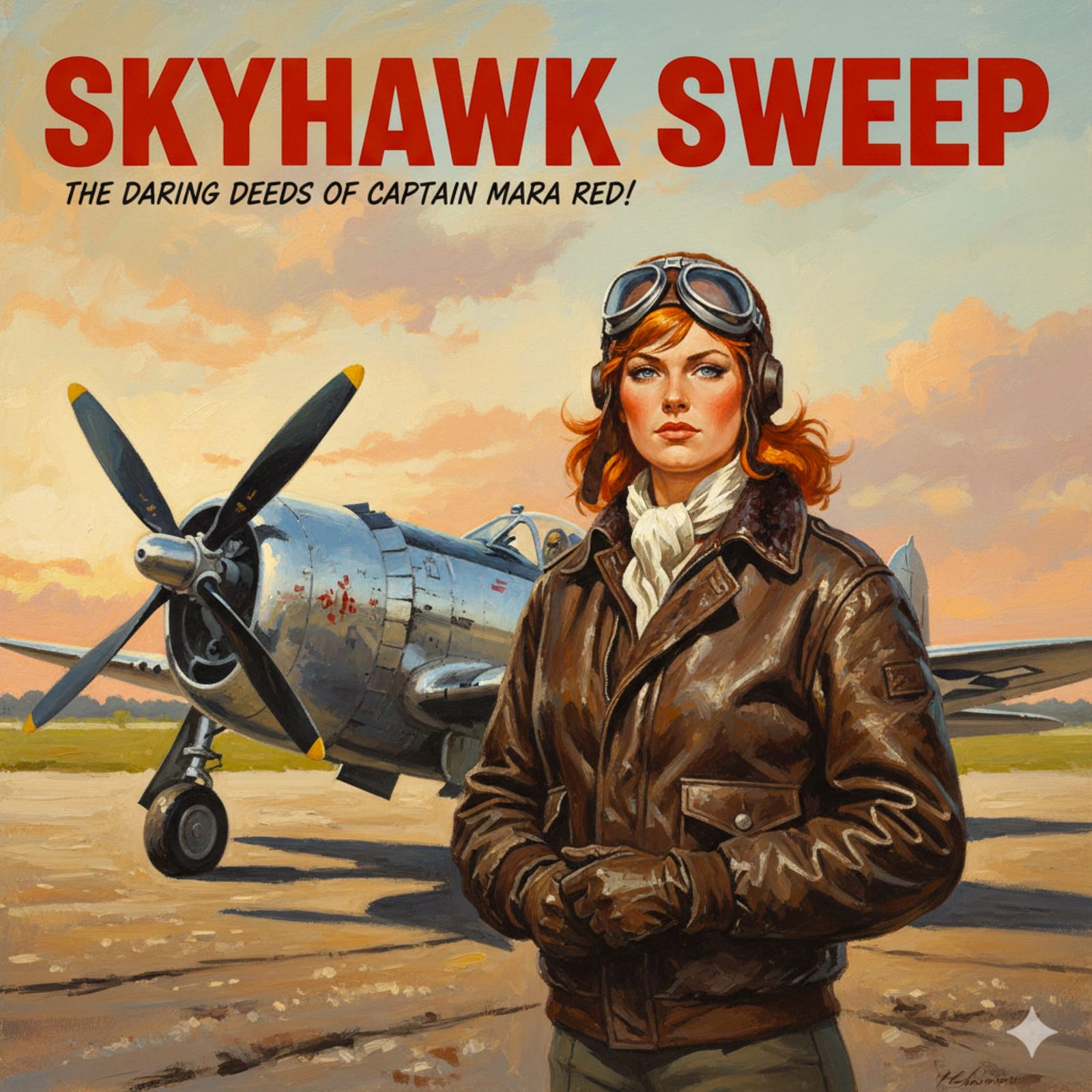 "Skyhawk Sweep" Pulp Comic Cover