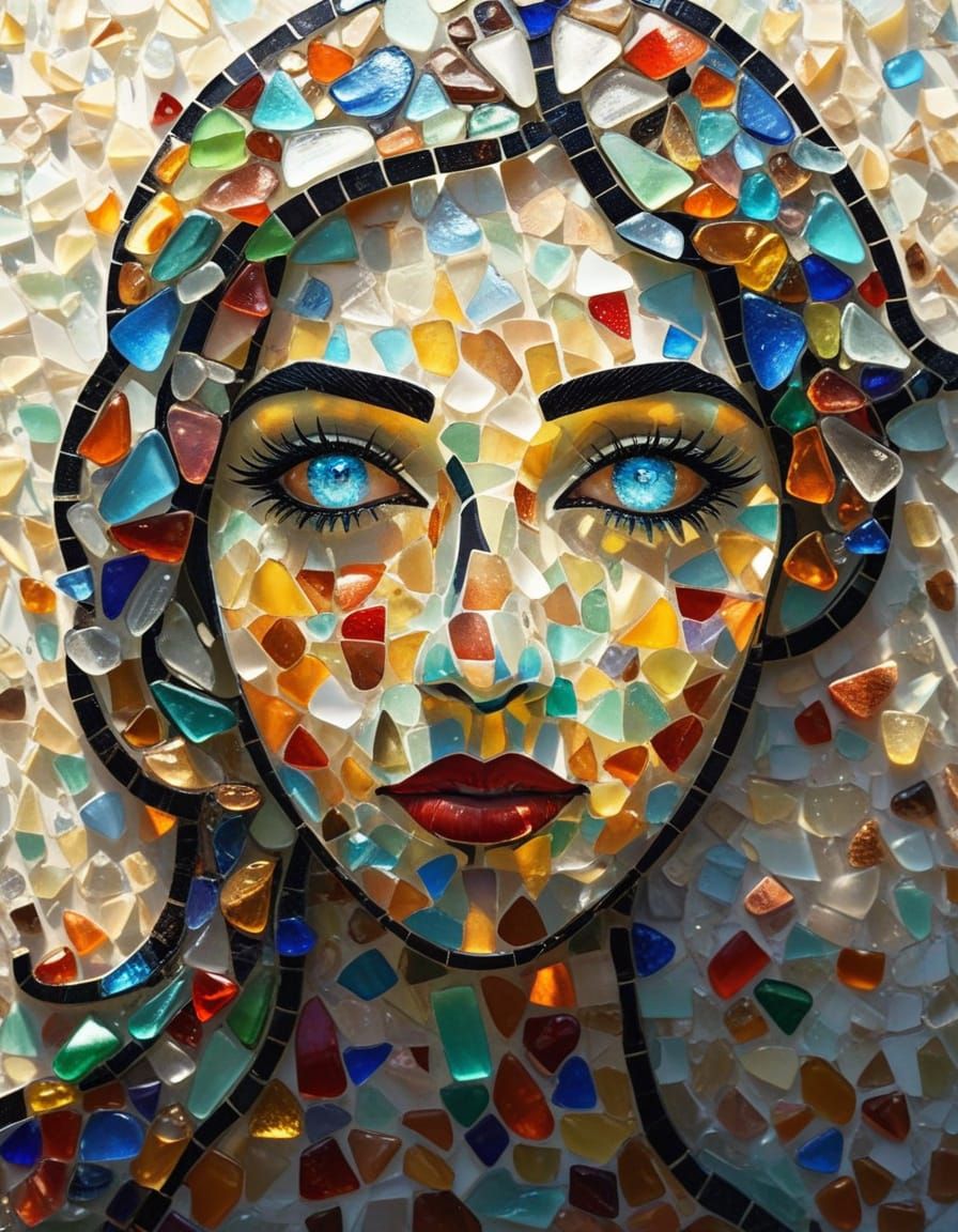 sea glass mosaic  by @Jake Blues