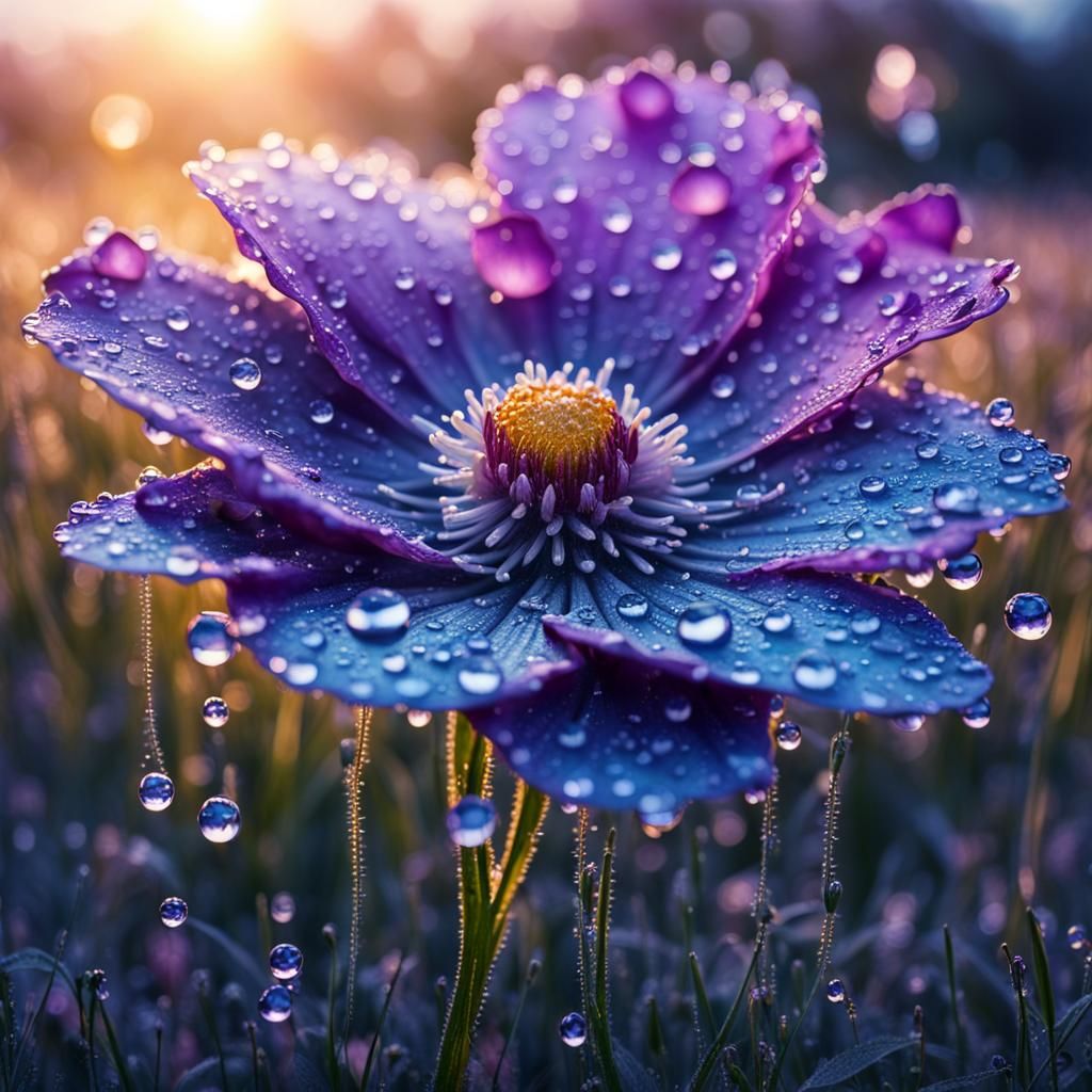 Blue Flower in the morning ...  by @Ana Rockarazza