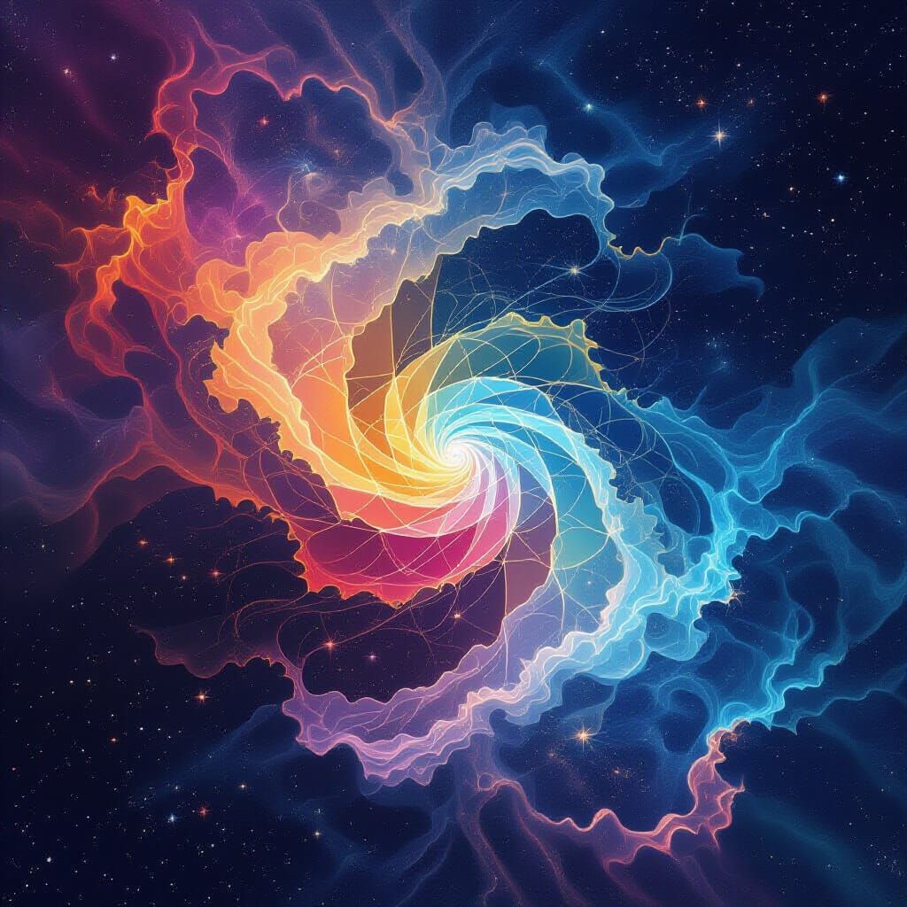 Surreal Cosmic Landscape in Hyperrealistic Digital Art