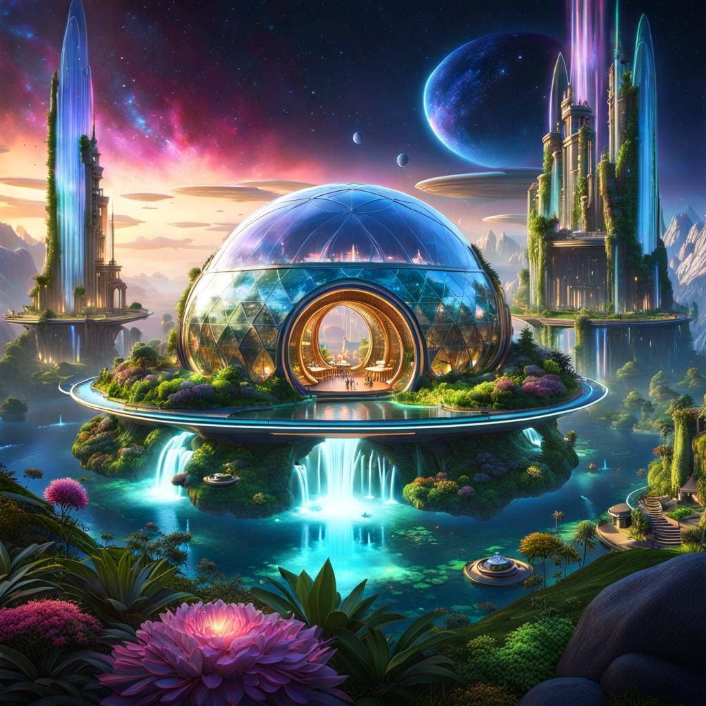 Biodome city  by @Fungidelight
