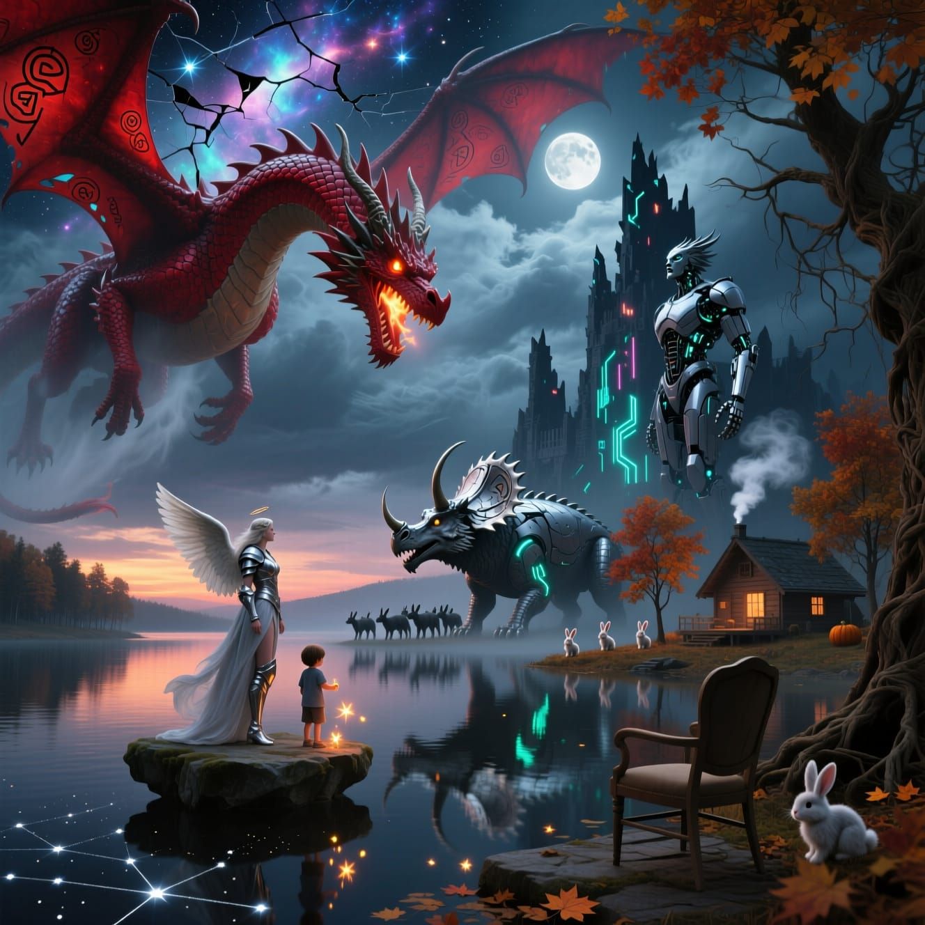 Cosmic Stars on Still Water