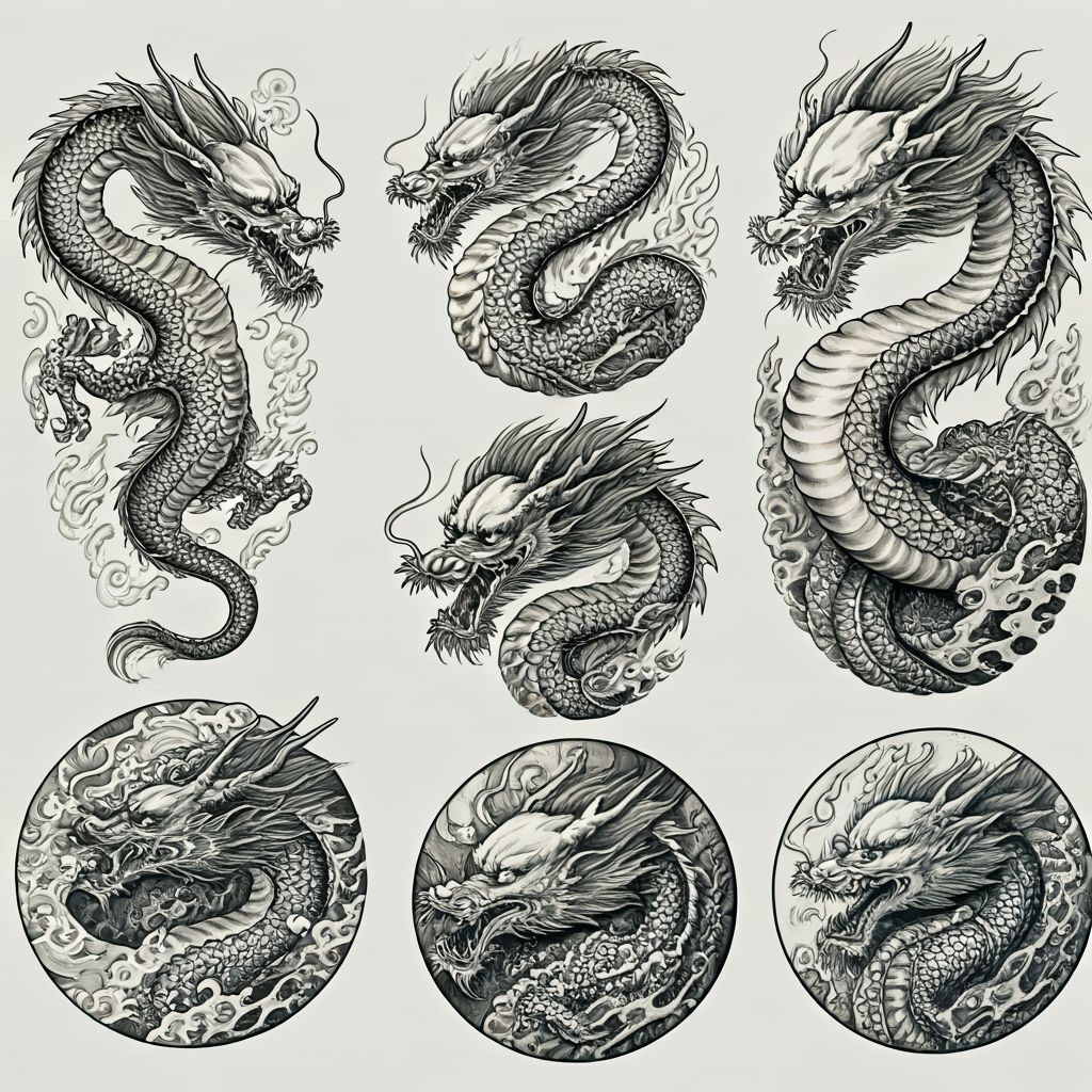 Chinese dragon tattoo designs   by @Frederick