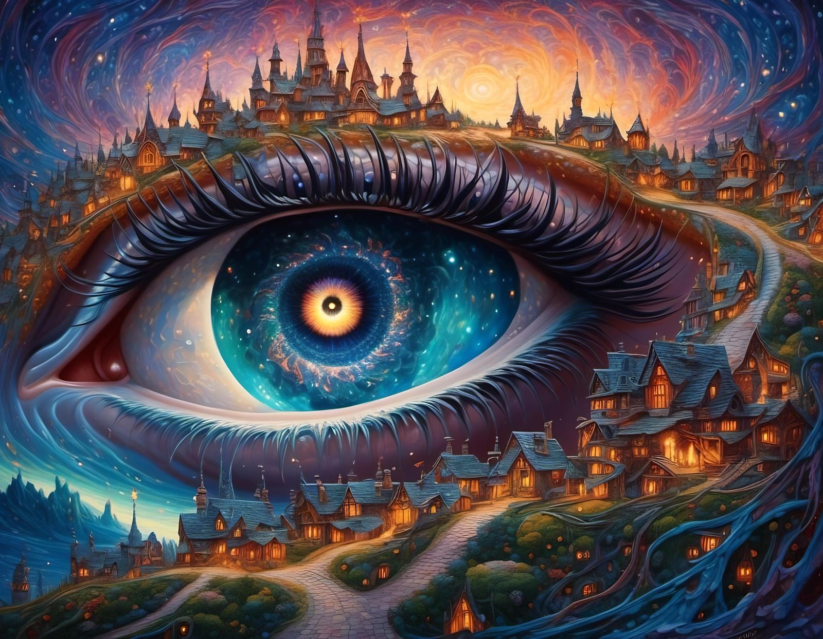 Climbing the eye  by @Manaland