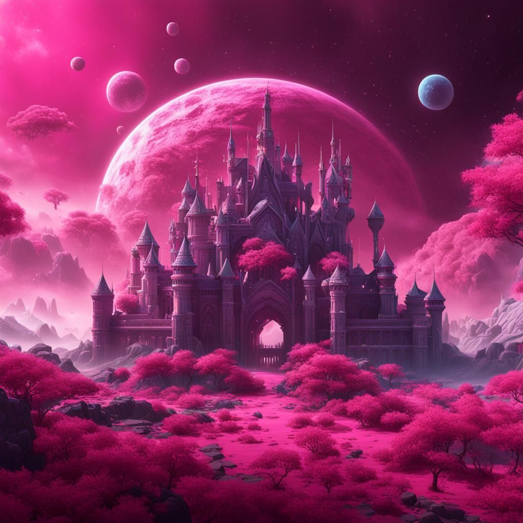 A pink kingdom in space