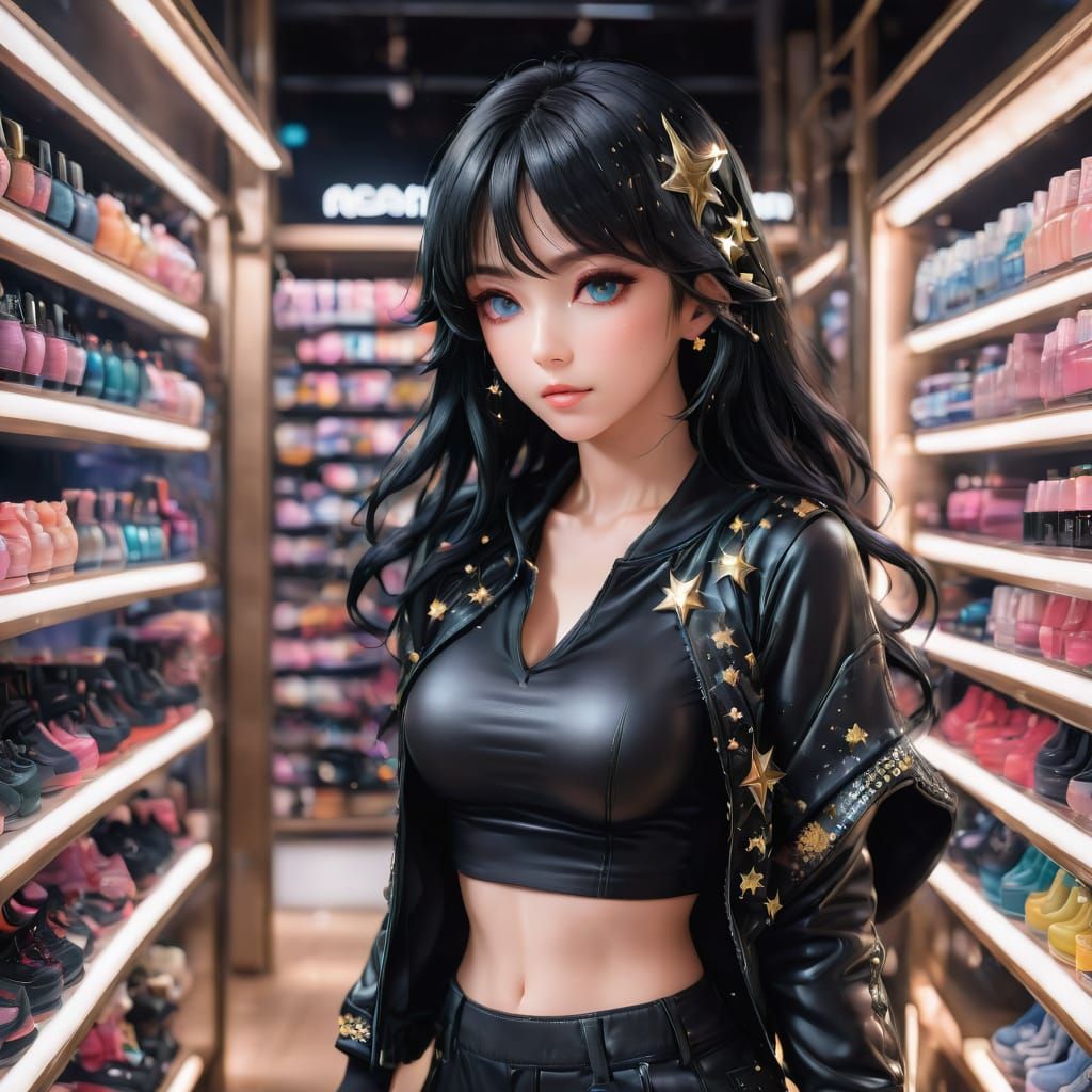 Starry Moon and sneakers