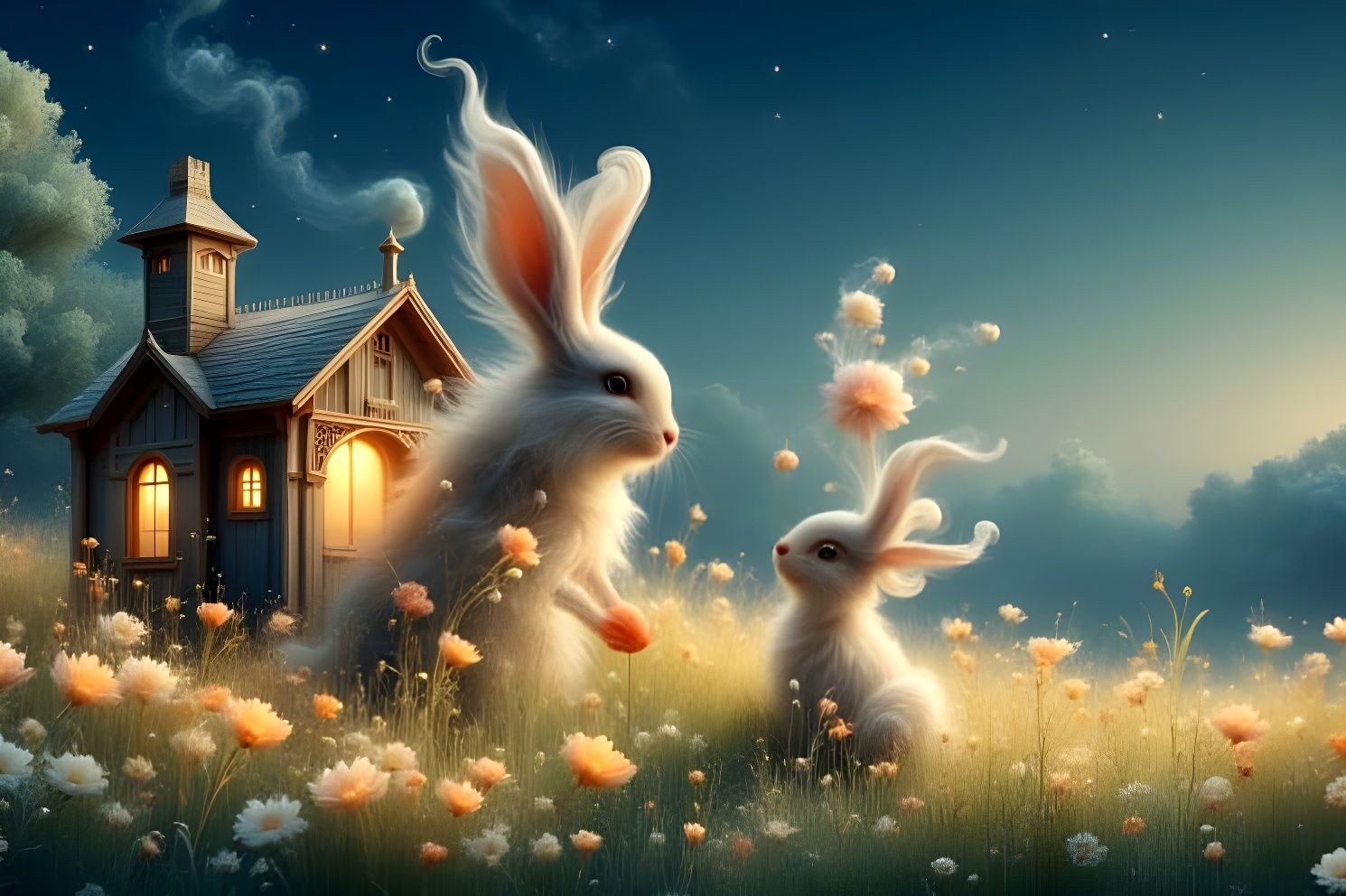 Ethereal Magic Bunnies  by @Gary Murakami