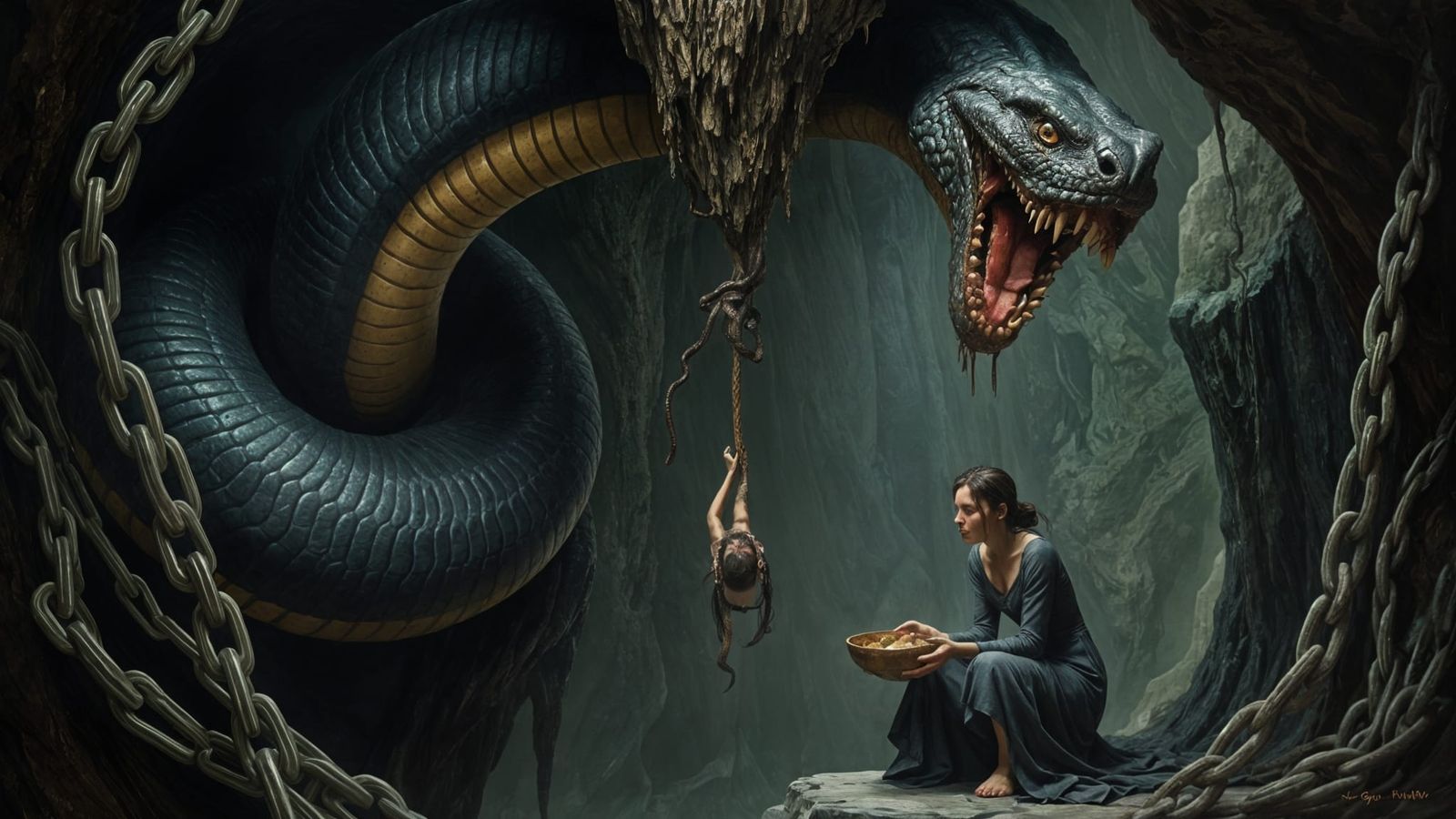 Seraph in the Abyss: Ancient Serpent Watches Over Chained Ma...
