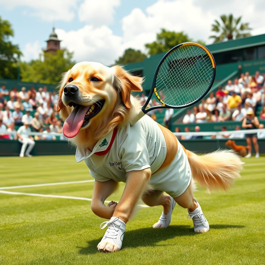 tennis 🎾🎾 of golden retriever   by @Lyra Valkyrie
