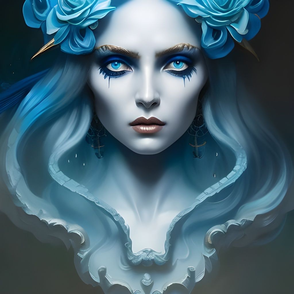 Blue Goddess 3 - AI Generated Artwork - NightCafe Creator