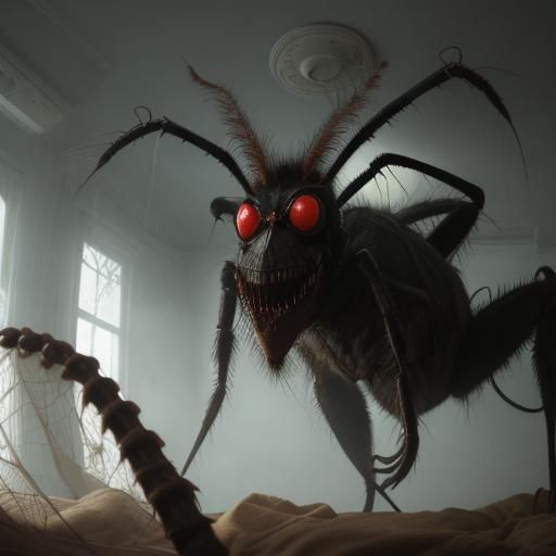 Absolutely horrifying nightmarish 
humanoid creature evil co...
