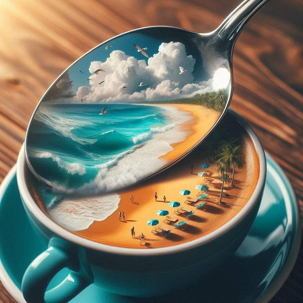 Beach in a cup