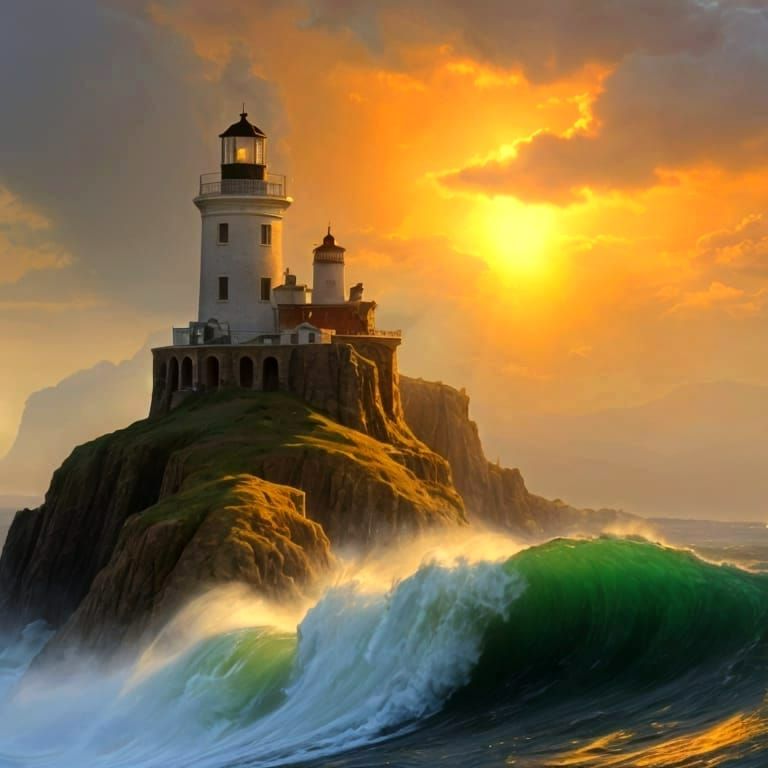 Lighthouse in a Storm