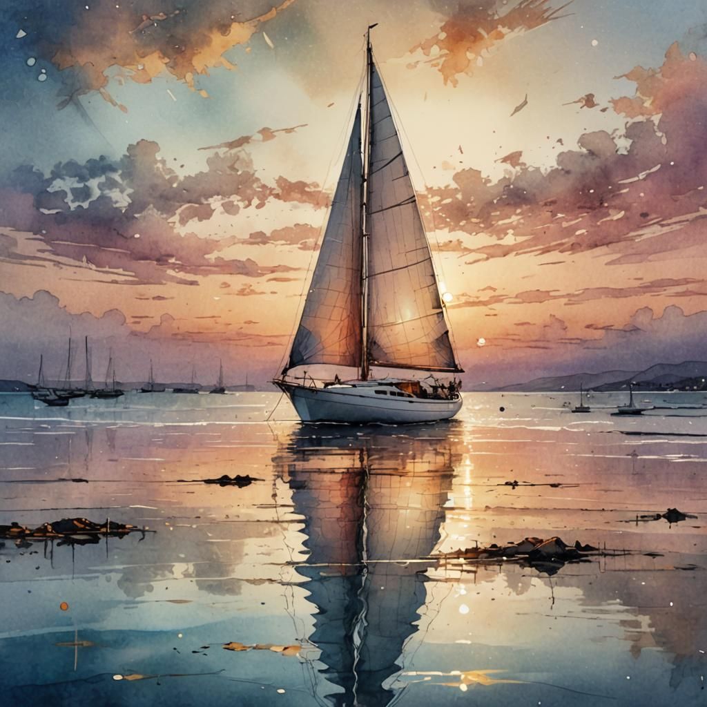 Sailing The Sparkling Waters  by @Pigfarmer Jr