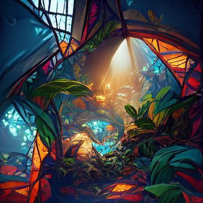 inside a terrarium