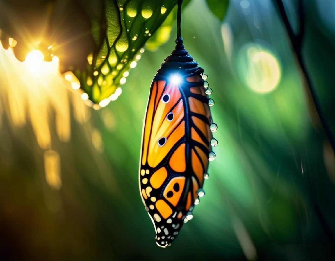 Monarch Chrysalis  by @Basic_Shmasic