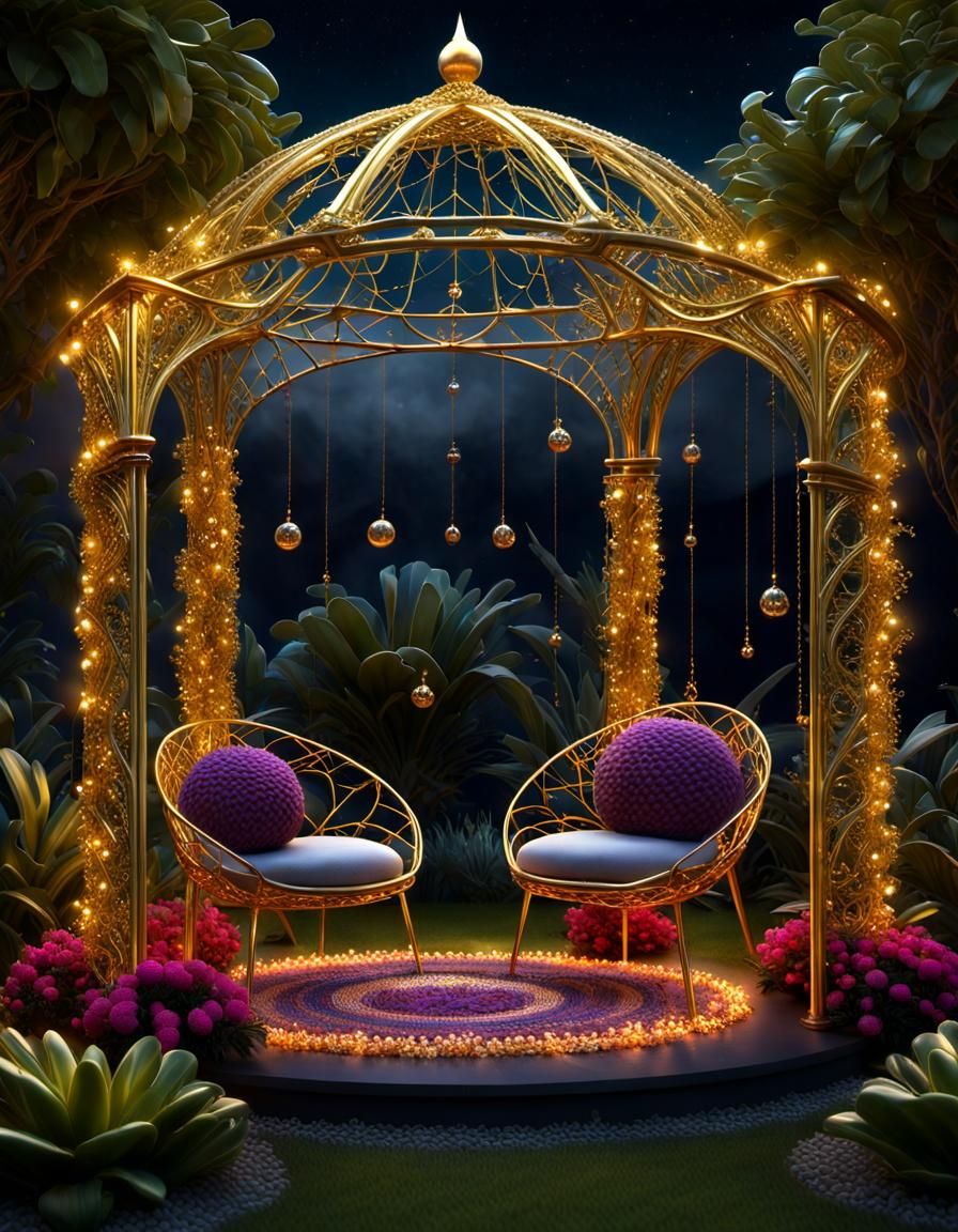 Fantasy Night Garden Temari Silk Ball Fairy Lights